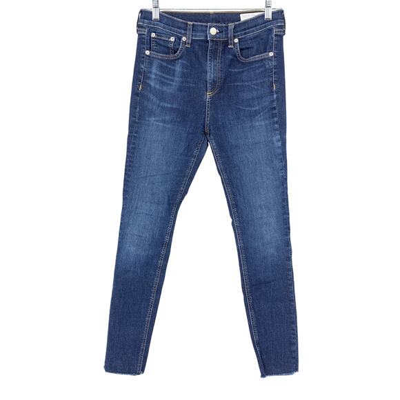 Rag & Bone 10 Inch Ankle Skinny Jeans Womens Size 27 Mad River Medium Wash - Picture 1 of 7